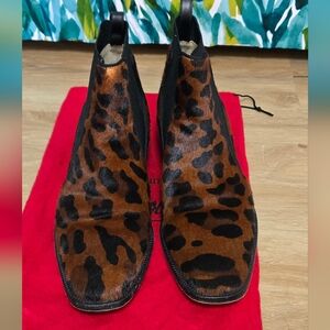 Christian Louboutin Marmada Flat leopard-print calf hair Chelsea boots